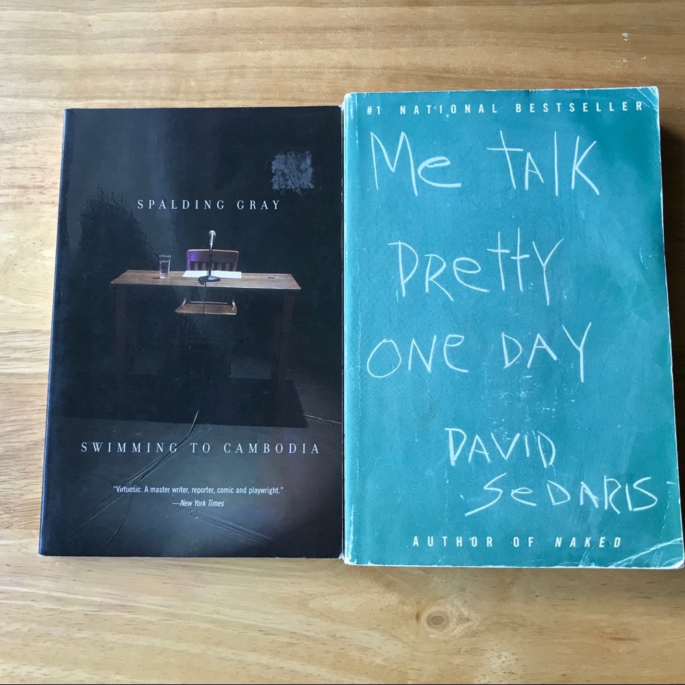 Paperback books David Sedaris Spaulding Gray